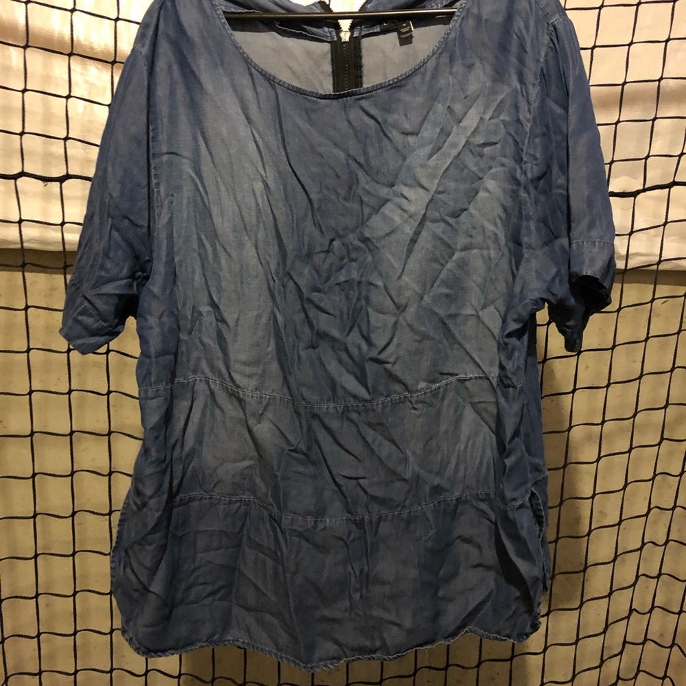 Lane Bryant denim blouse